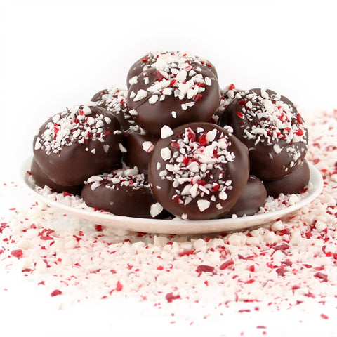 Peppermint Tea Cookies in Dark Chocolate, 8 oz - Cranberry Sweets & More