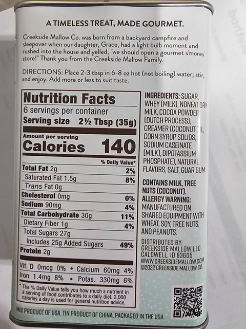 Peppermint Hot Chocolate Mix, 8 oz - Creekside Mallow Co.