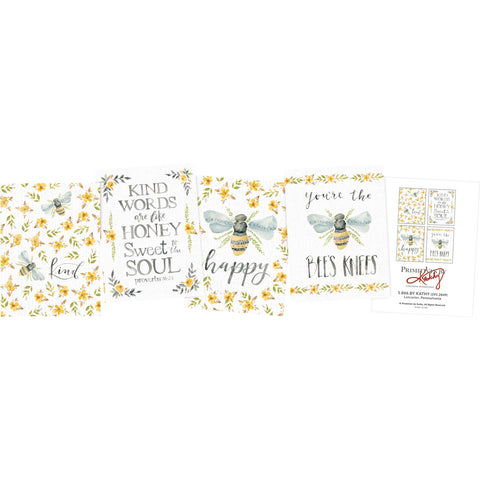 Bees Note Card, Set of 8 - Primitives by Kathy