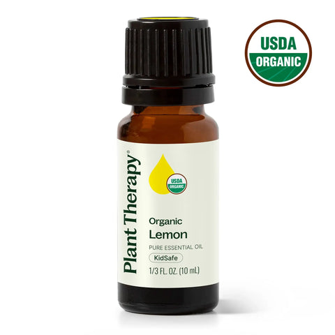 Organic Lemon Essential Oil, 10 ml - Plant Therapy