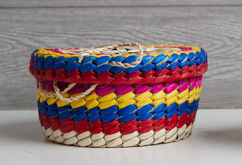 Mexican Woven Palm Tortilla Basket - Verve Culture