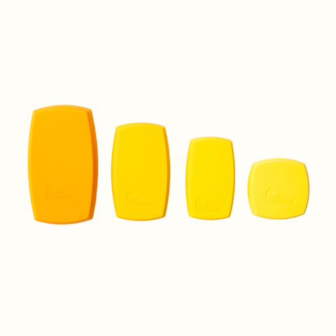 Reusable Silicone Cheese Savers: Yellow, Set of 4 - Food Huggers