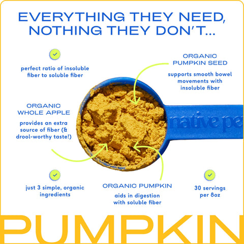 Organic Pumpkin Fiber Powder, Digestive Supplement for Dogs: 8 oz - Native Pet