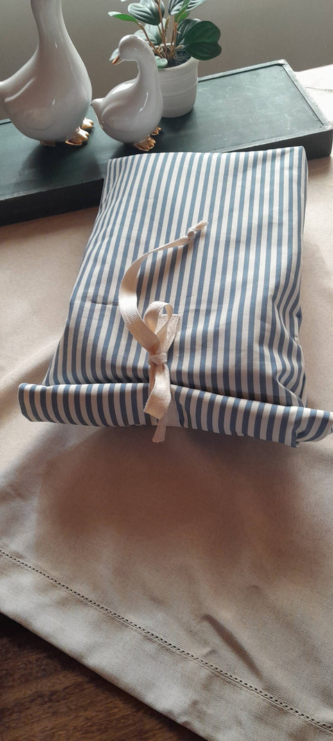 Waterproof Lined Bread Bag: Bluebell Stripe - Keetna Farm Goods