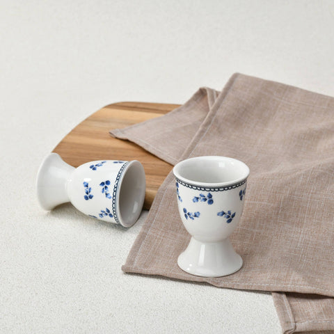 Vintage Indigo Porcelain Egg Cup, Single