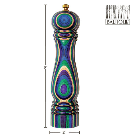 Baltique® Mumbai Pepper Grinder with Adjustable Mill, 8" - Totally Bamboo