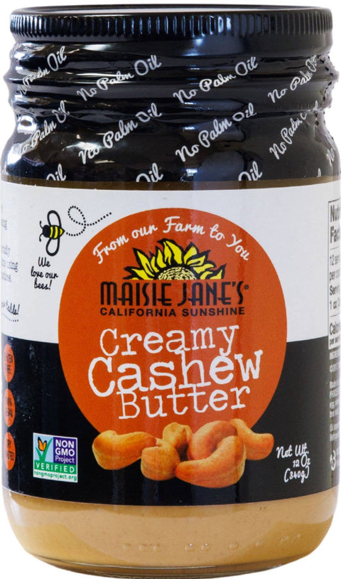 Cashew Butter, Creamy - No Palm Oil, No Added Sugar or Salt - Maisie Jane’s