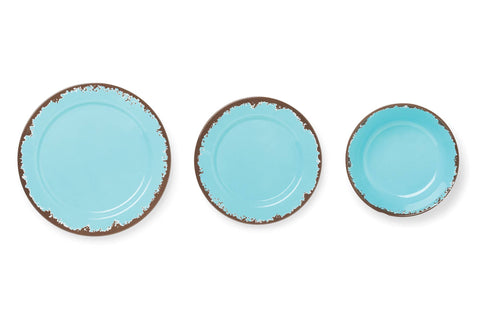 Melamine Dinnerware, Set of 12, Multicolor - Fox Run Brands