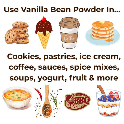 Vanilla Bean Powder, Single Origin and Pure, 4 oz - The Sweetest Bean