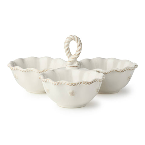Heritage Condiment Server – 3-Section with Artisan Handle