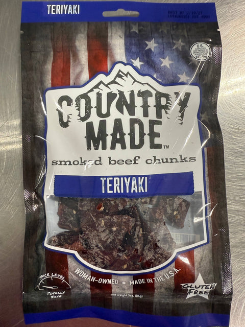 Teriyaki Jerky, Beef, 3 oz - Country Made