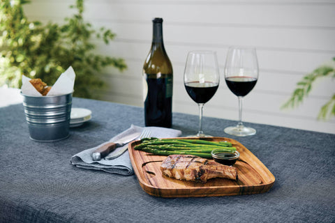 Ironwood Fort Worth Steak Plate, Acacia Wood, 11" x 13" - Fox Run Brands