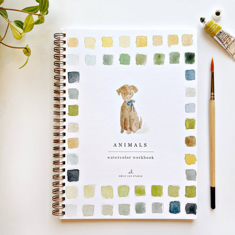 Animals Watercolor Workbook - Emily Lex Studio