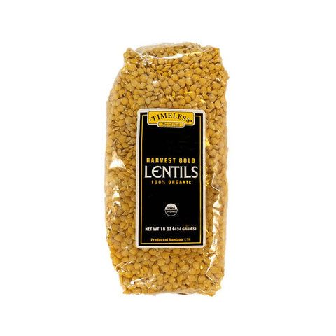 Organic Harvest Gold Lentils, $6.00/lb - Timeless