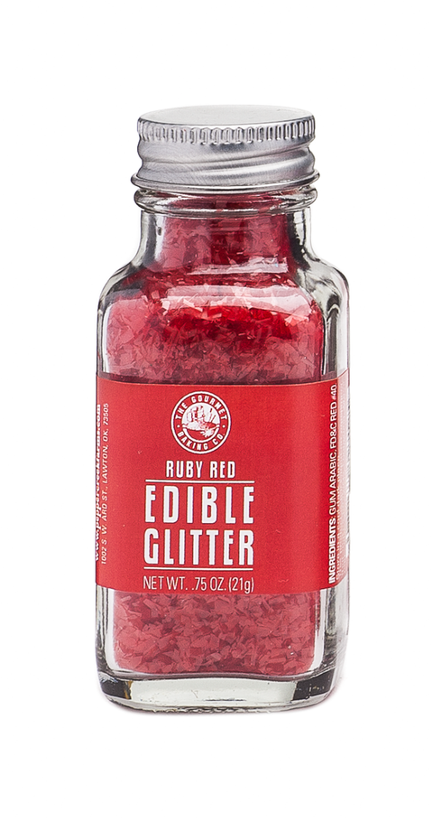 Ruby Red Edible Glitter, 0.75 oz - Pepper Creek Farms
