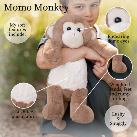MoMo Monkey Lushee Plush, 16" - Beverly Hills Teddy Bear Company