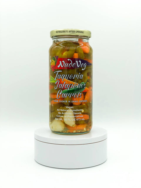 Taqueria Style Jalapenos & Carrots, 16 oz Handcrafted - Ayurveg