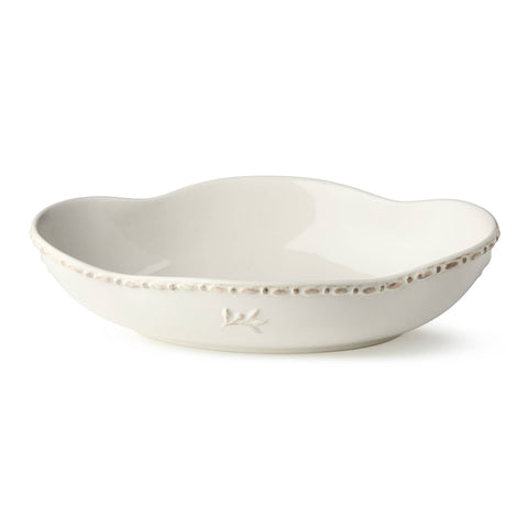 Heritage Oval Serving Bowl 12x7" – Curved Stoneware Grace
