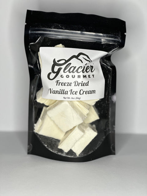 Freeze Dried Vanilla Ice Cream, 3oz Bag - Glacier Gourmet