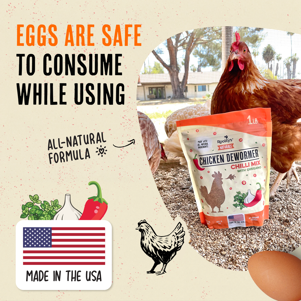 Flock Armor, Daily Chicken Dewormer, 1 lb - Roosty's – Henry's Country ...