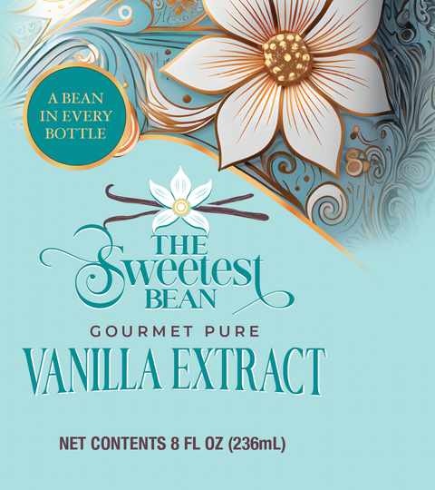 Pure Vanilla Extract, Single-Origin, 8 fl oz - The Sweetest Bean