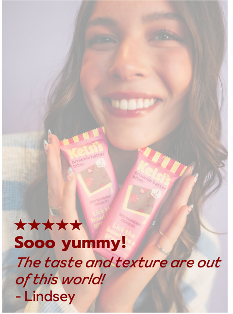 Rich Raspberry Chocolate Brownie Batter Bites, Gluten Free - Kelsi's