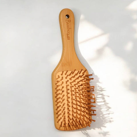 Bamboo Paddle Hairbrush - Square - Bamboo Switch