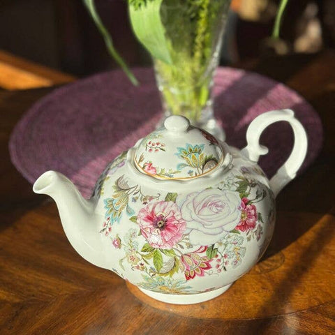Dream Garden Bone China Teapot, in Gift Box