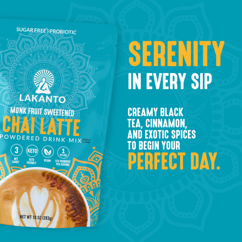 Sugar Free Chai Latte Drink Mix, 10 oz, Single Pack - Lakanto