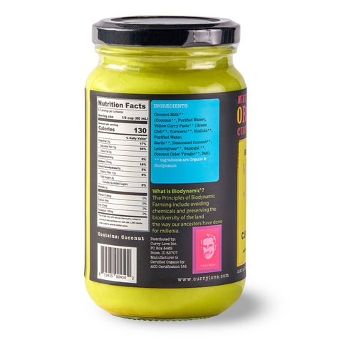 Yellow Thai Curry Sauce, 12.2 fl oz, Biodynamic & Organic - Mike's Organic Curry Love