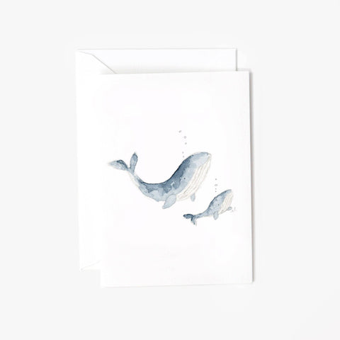 Baby Whale Mini Notecard, 2.5" x 3.5" - Emily Lex Studio