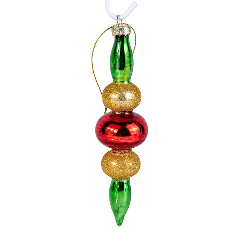 Multicolor Glass Christmas Tree Ornament, 5.9" - STP