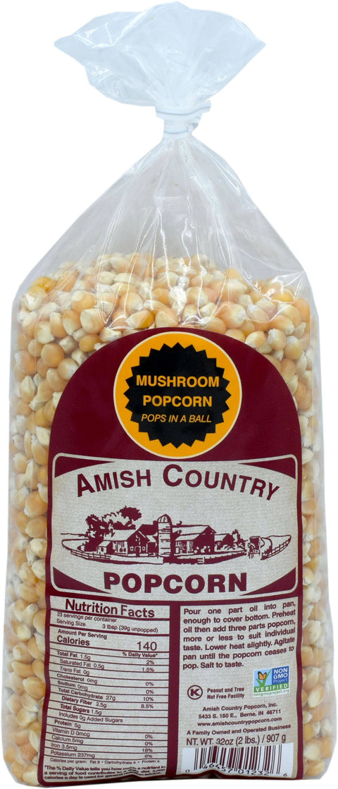 Mushroom Popcorn, 2 lb bag - Amish Country Popcorn