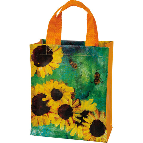 Sunflowers Daily Tote, 8.8"x10.3"x4.8" - Primitives by Kathy