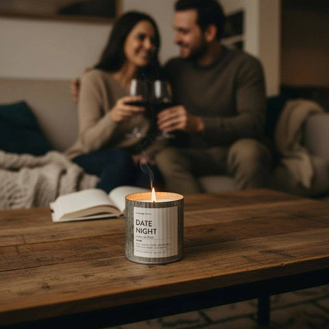 Date Night Rustic Farmhouse Wood Wick Candle, 10oz - Anchored Northwest