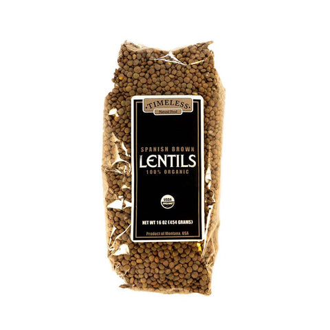 Organic Spanish Brown Lentils, $5.00/lb - Timeless
