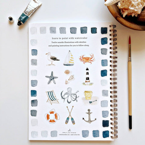 Seaside Watercolor Workbook - Emily Lex Studio