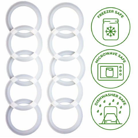 Wide Mouth Sealing Ring for Jars, Platinum Cured, Leak Proof Silicone - Mason Jar Lifestyle