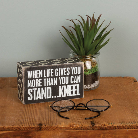 Kneel Box Sign - Primitives by Kathy
