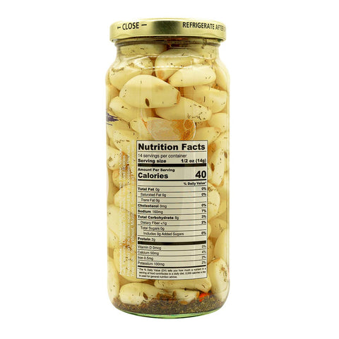 Spicy Pickled Garlic, 16 oz Handcrafted - Ayurveg