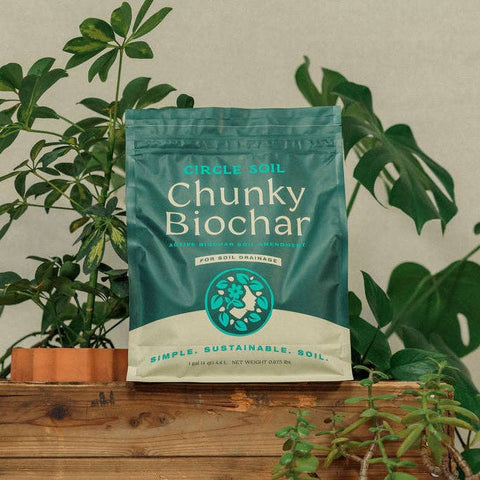 Chunky Biochar, 1 Gallon - Circle Soil