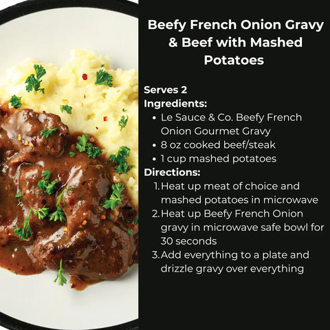 Beefy French Onion Gourmet Gravy, 4 Servings, 8.8 oz - Sauce Le Sauce & Co