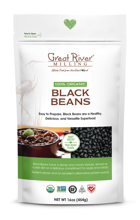 Organic Black Beans (1 Lb): 16oz - Great River Milling