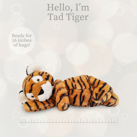 Tad Tiger Lushee Plush, 16" - Beverly Hills Teddy Bear Company