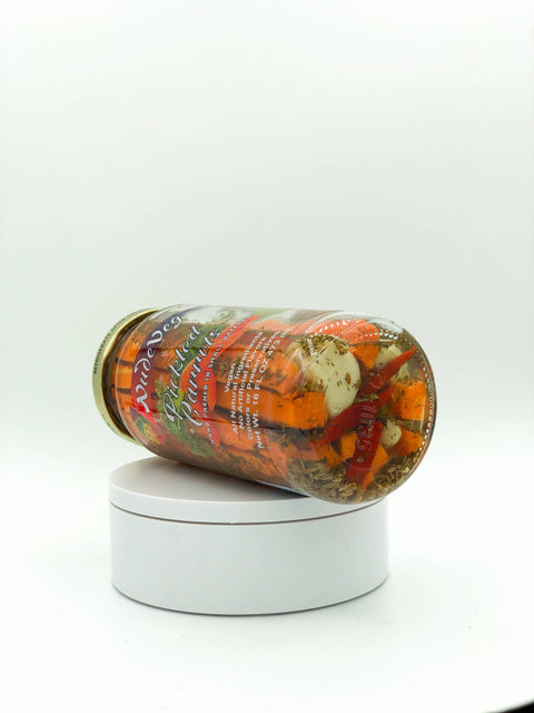 Spicy Pickled Carrots, 16 oz Handcrafted - Ayurveg | NudeVeg