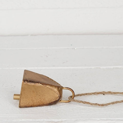 Vintage Gold Cow Bell with Loop - Holiday Depot Inc.