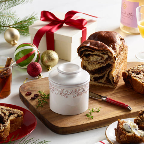 Butter Bell Crock - Antique White Linen - The Original Butter Bell® Crock