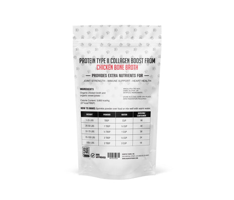 Hearthy Foods - ORGANIC CHICKEN BONE BROTH FOR DOGS