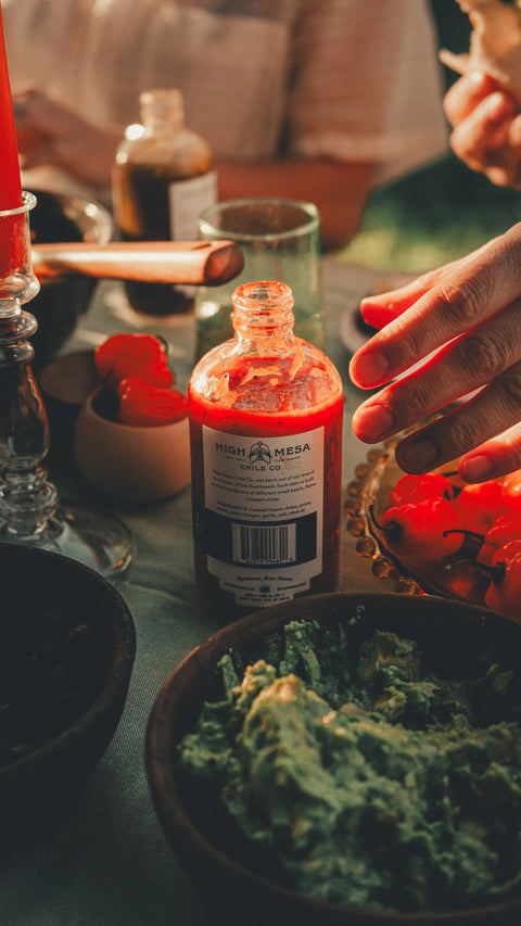 Roasted Fresno Hot Sauce, Medium, 8 oz - High Mesa Chile Co.