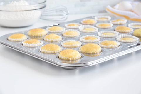 Stainless Steel Mini Muffin Pan, 24 mini molds, 10.5"x13.75" - Fox Run Brands